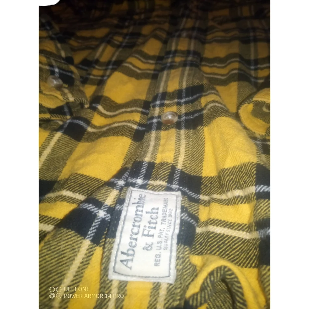 Abercrombie And Fitch Flannel yellow black - Picture 2 of 7